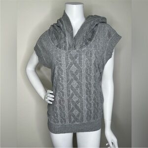 JUICY COUTURE GREY SHORT SLEEVE SWEATER HOODIE P SMALL